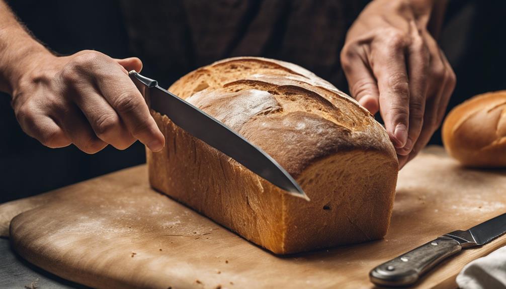 cutting bread with precision